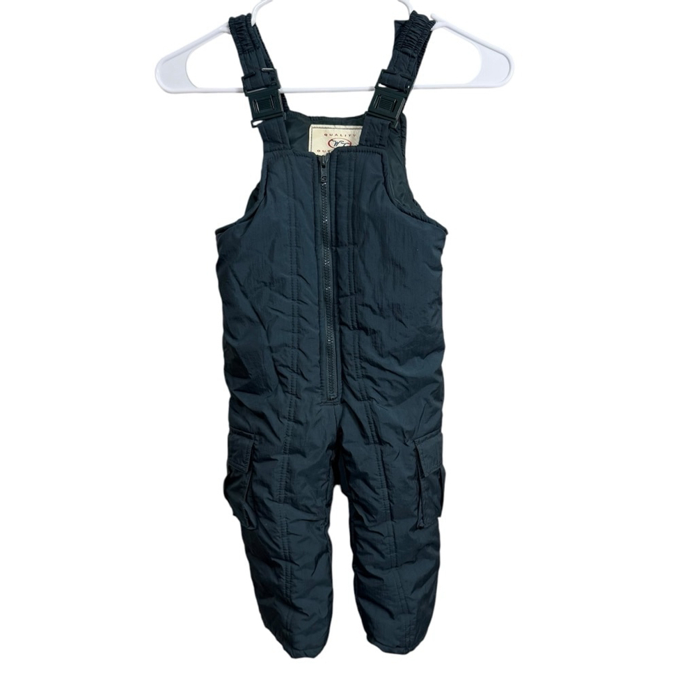 Vintage Weather Tamer Snow Bibs, 3T, Dark Green